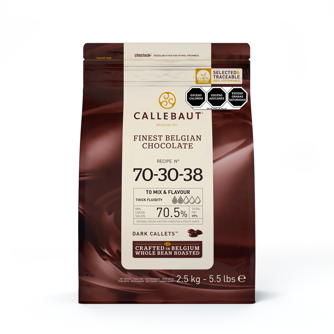 Chocolate Callets Dark 70.5 % Callebaut 2.5 kg.