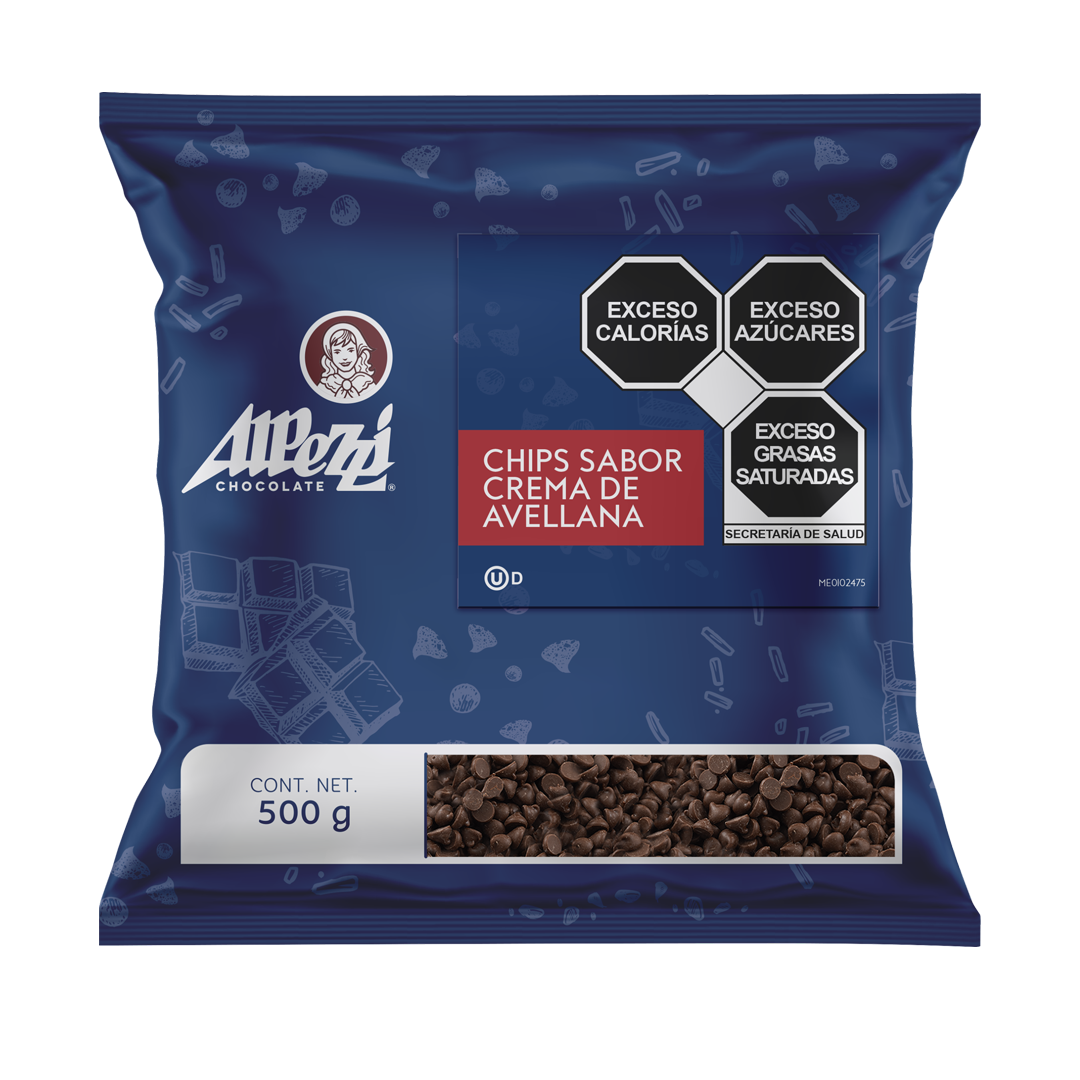 Chips Sabor Crema Avellana  Alpezzi 500 G