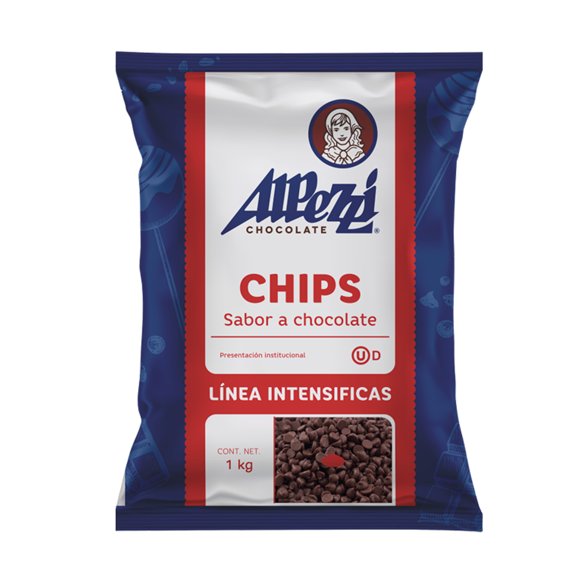 Chips Alpezzi Sabor Chocolate Semiamargo 1 kg