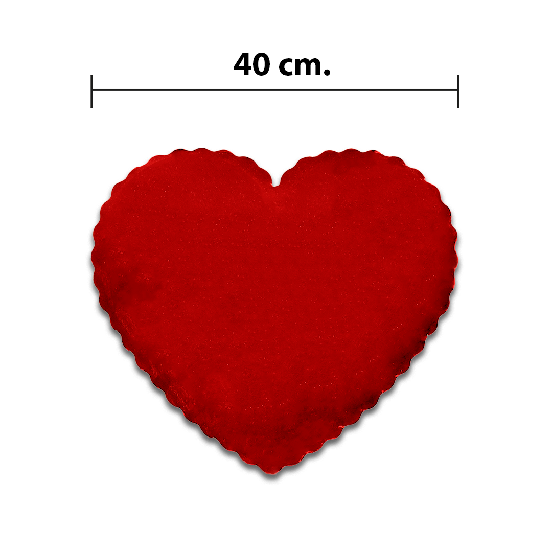 Base Cartón Corazón Rojo 40 cm