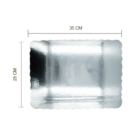 Base Carton Plata  1/4 plancha 25cmx35cm
