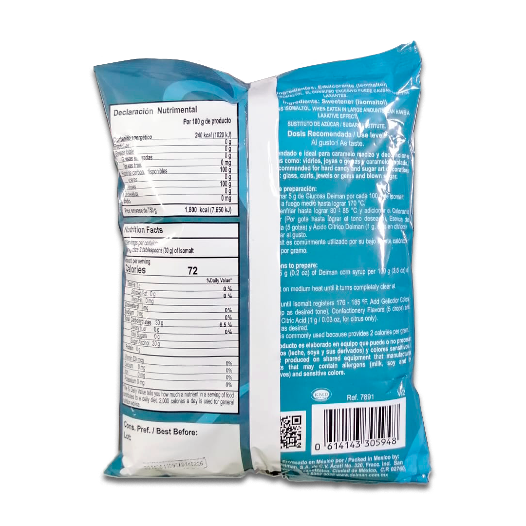 Aditivo Isomalt para Alimentos Deiman 750 g.