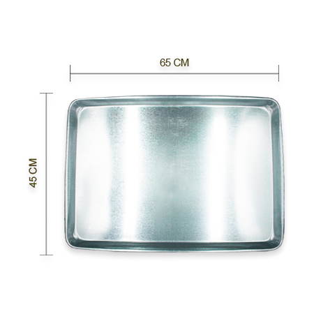Charola Para Hornerar Grande Galvanizada 45 cm x 65 cm