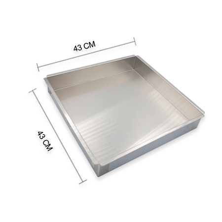 Charola Reparto Chica Galvanizada 43cmx43cmx7cm