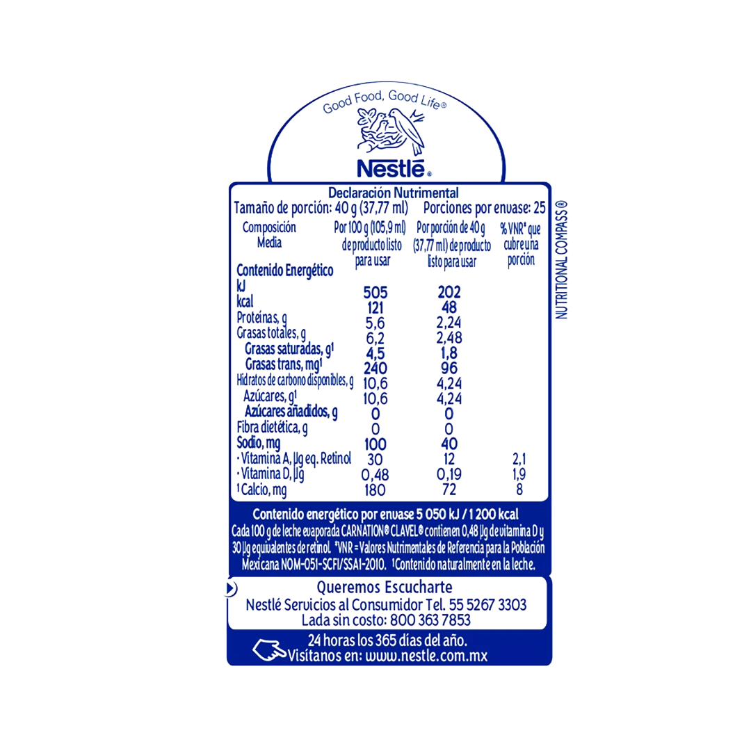 Leche Nestle Tetrapac Carnation Clavel Evaporadak 1 Kg