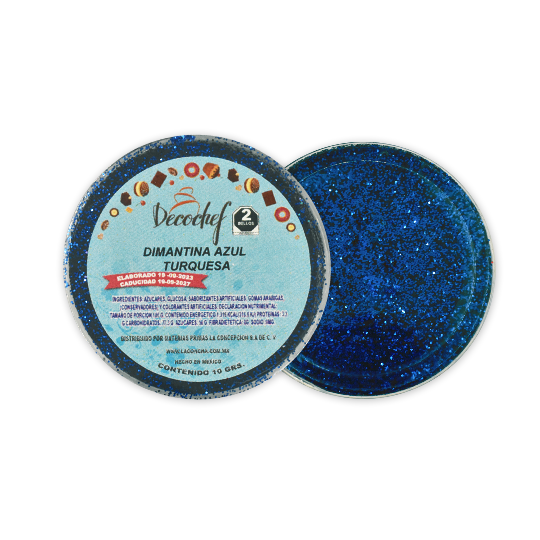Diamantina Decochef Azul Turquesa 10 g