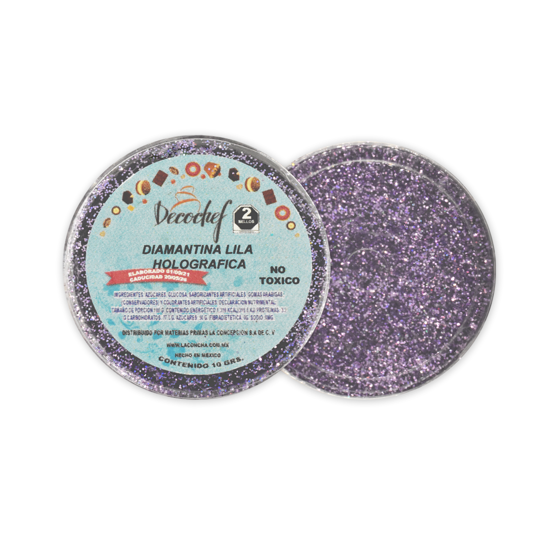 Diamantina Decochef Lila Holográfica 10 g
