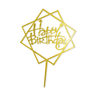 Letrero Decorativo Para Pastel Happy Birthday 1