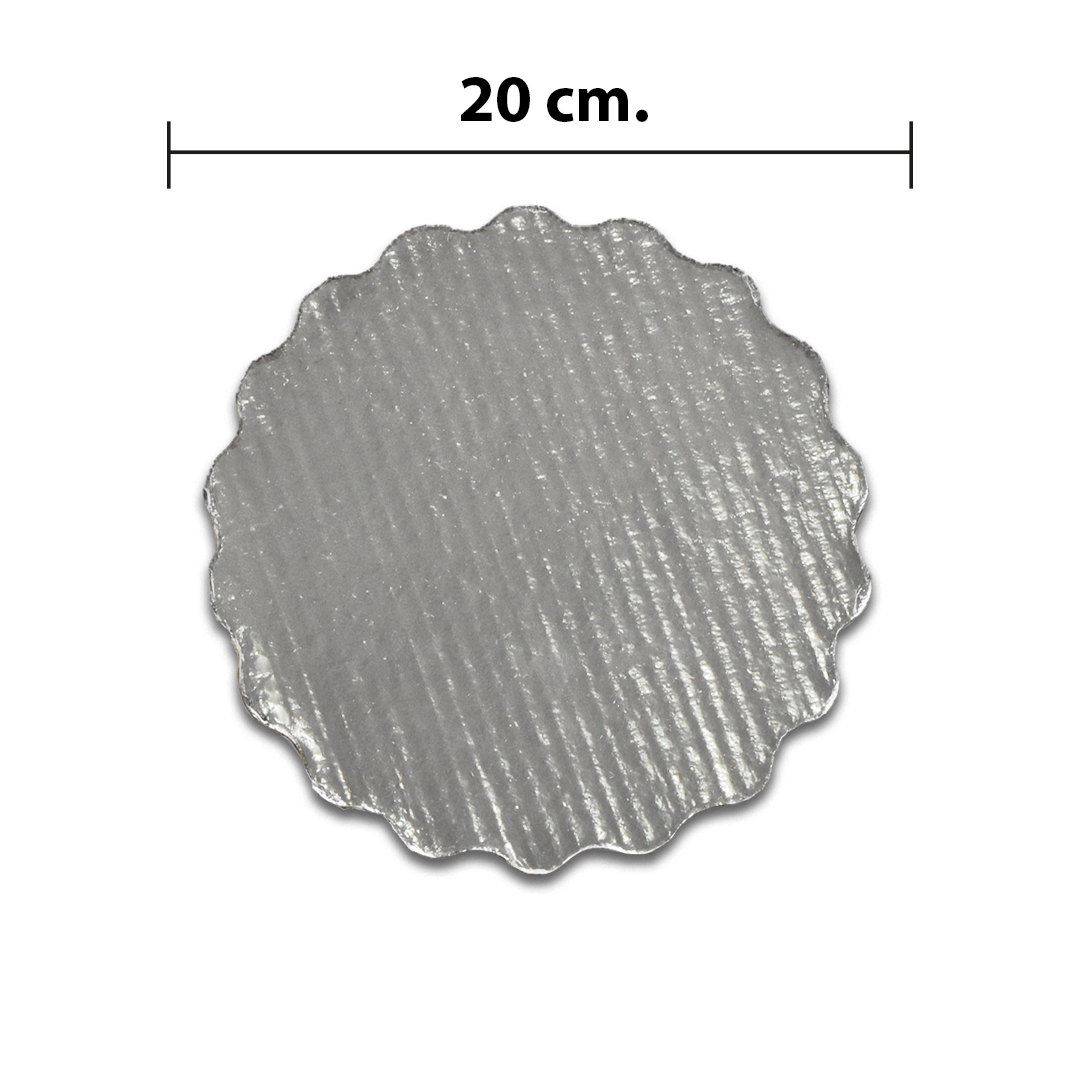Base Cartón Plata 20 cm