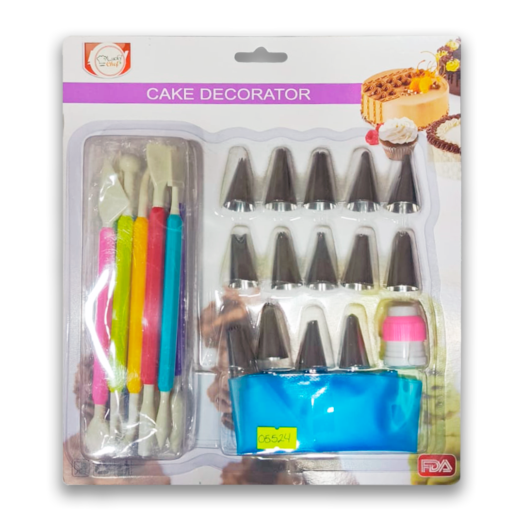 Herramienta Lucky Chef 17 Pzas, 6duyas, Peine, Manga, Acocador Lu189
