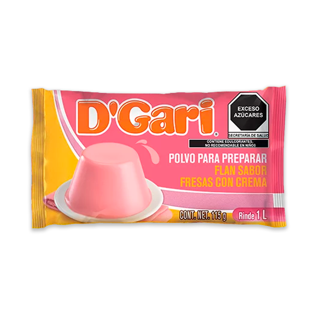 Flan D Gari Sabor Fresas Con Crema