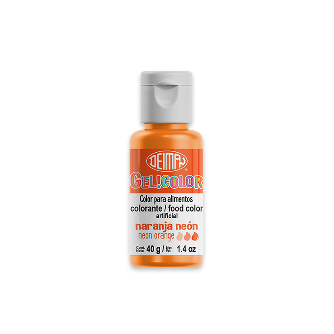 Colorante Gelicolor Naranja Neon Deiman 40 g