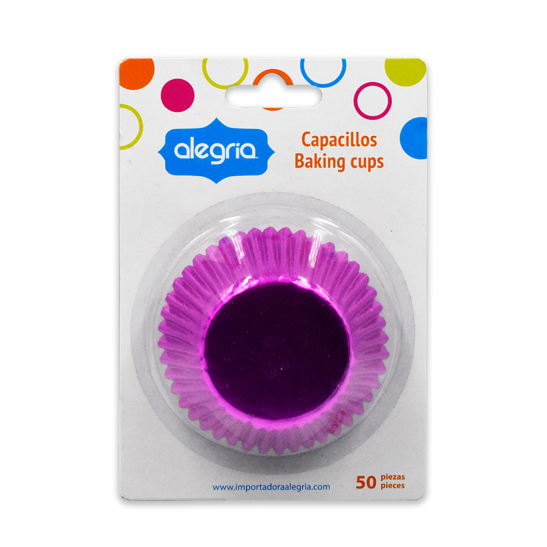 Capacillo Rosa Metálico Alegria 50 Pz