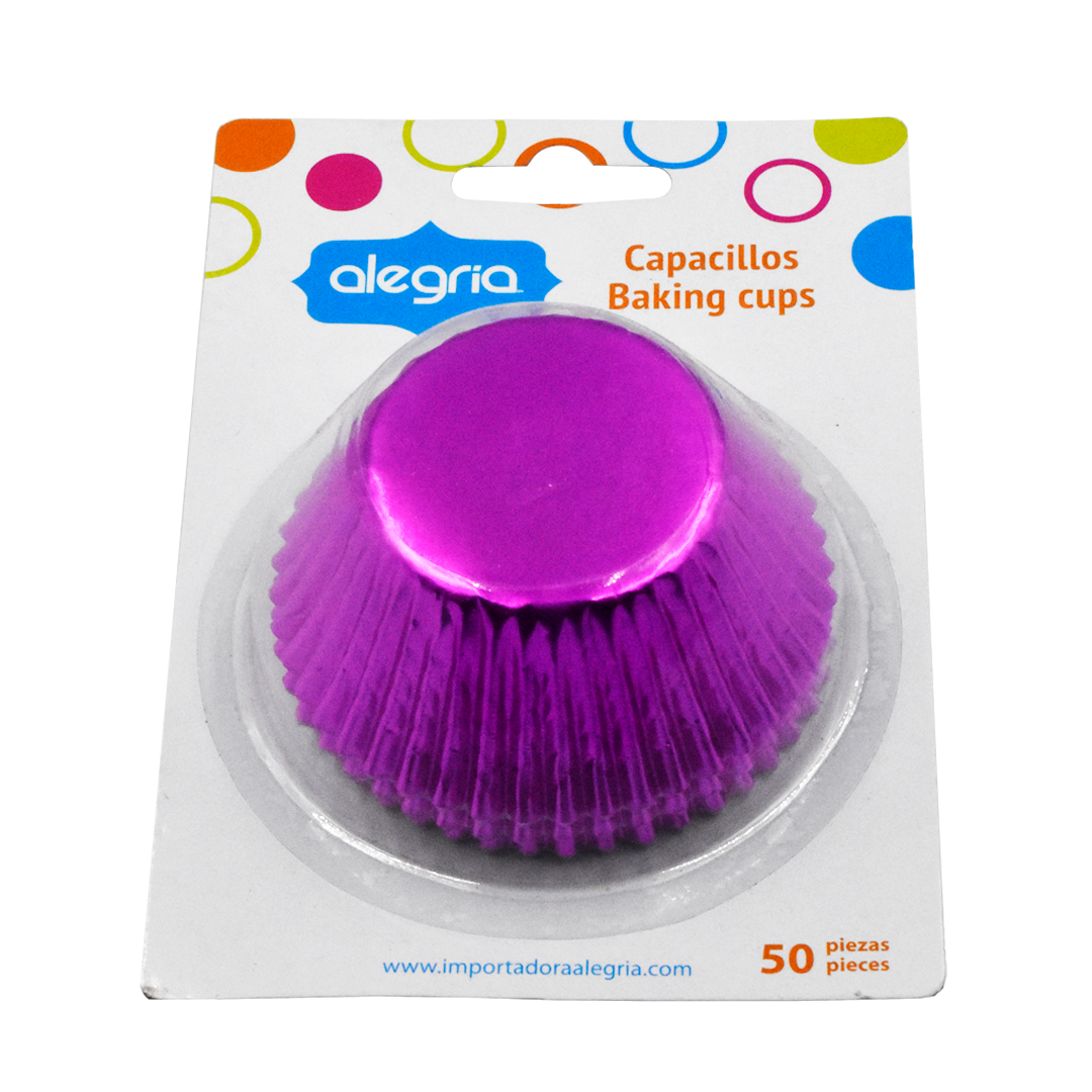 Capacillo Rosa Metálico Alegria 50 Pz