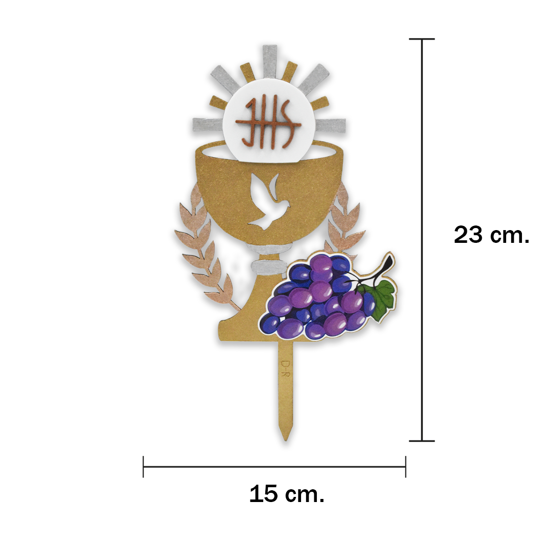 Letrero Caliz Con Uvas Rigali