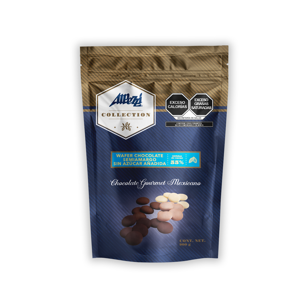 Wafer Colletion Semiamargo sin Azúcar Alpezzi 900 G