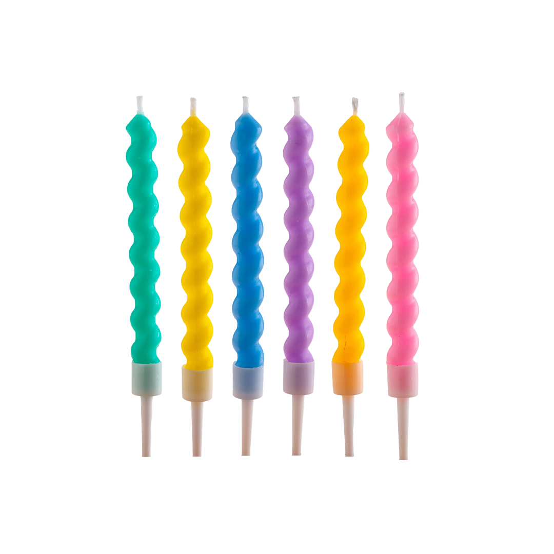 Vela Cumpleaños Twisted Colores 10 Cm