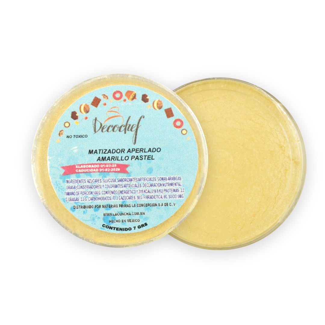 Matizador Aperlado Amarillo Pastel 7 G Decochef