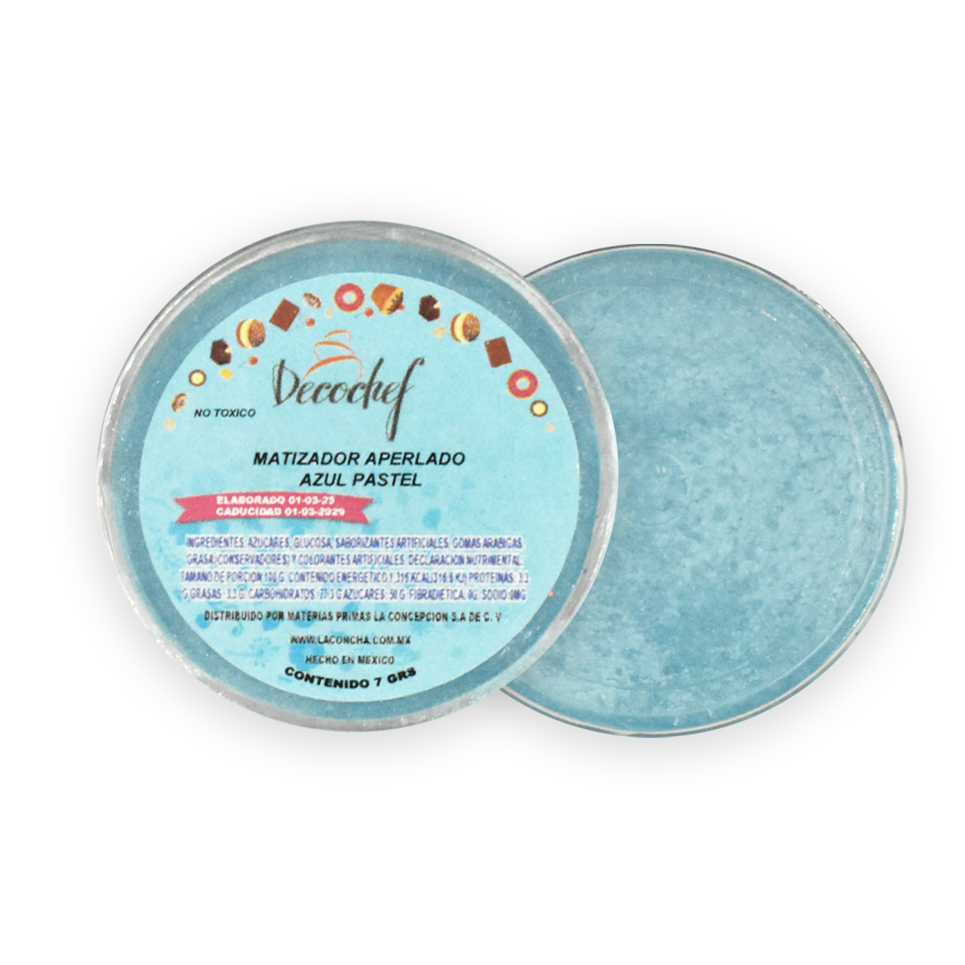 Matizador Aperlado Azul Pastel 7 G Decochef