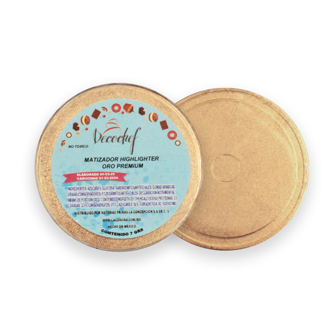 Matizador Highlighter Oro Premium 7 G Decochef