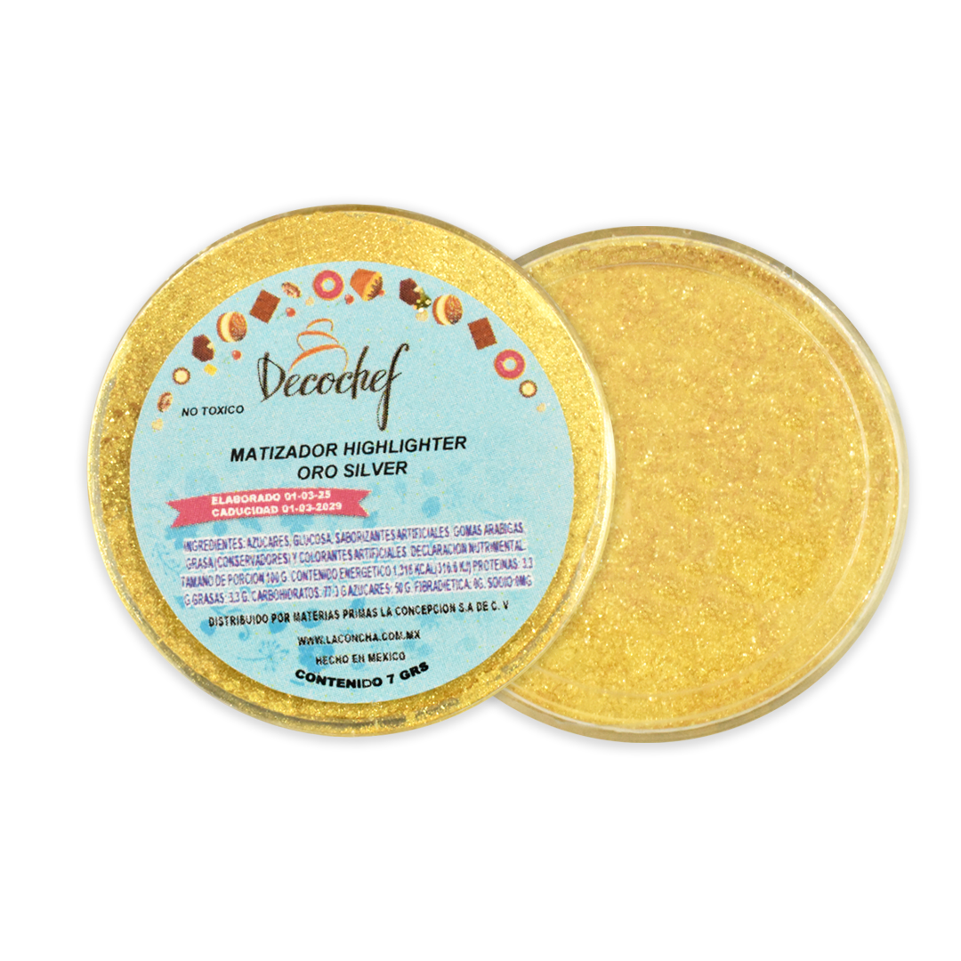Matizador Highlighter Oro Silver 7 G Decochef
