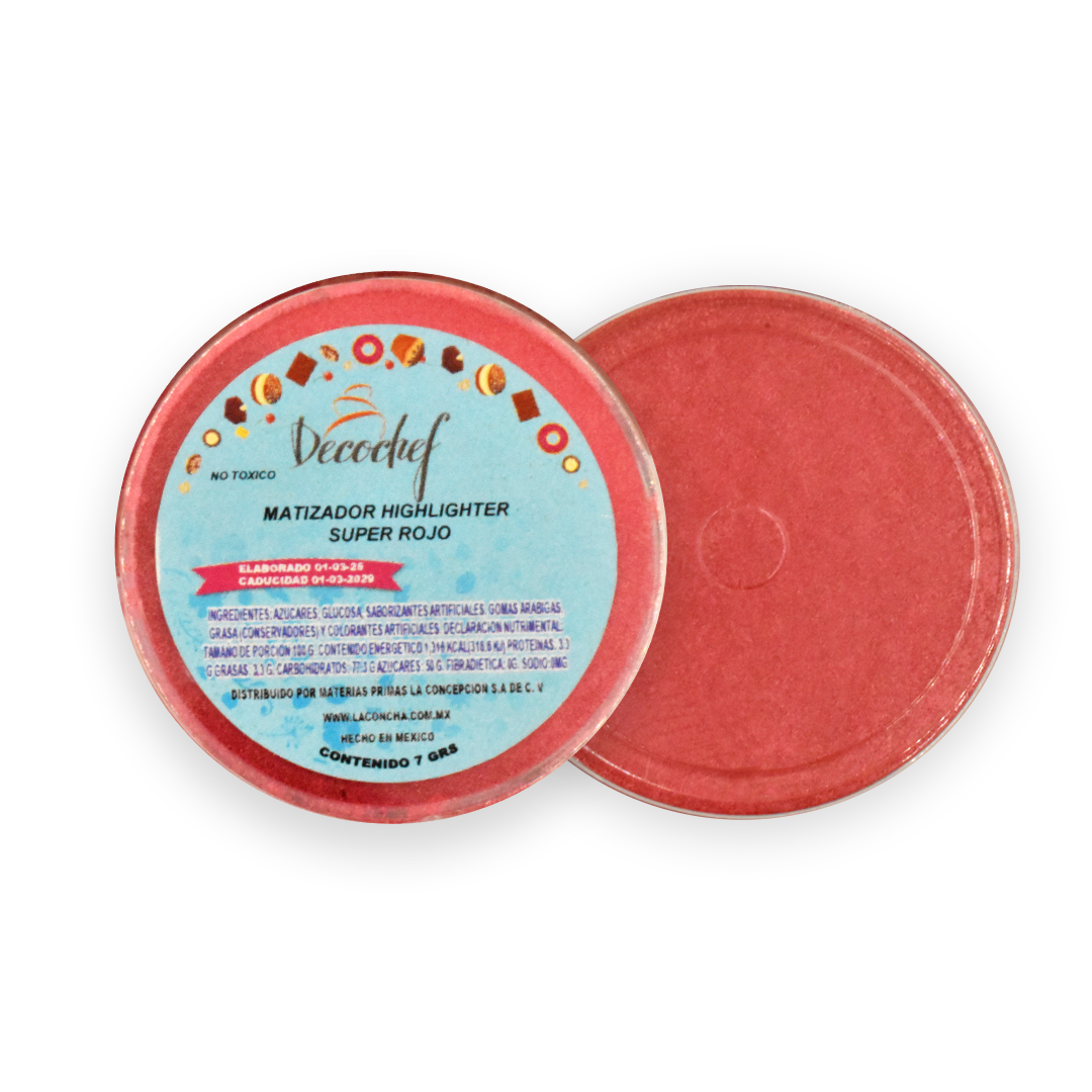 Matizador Highlighter Super Rojo 7 G Decochef