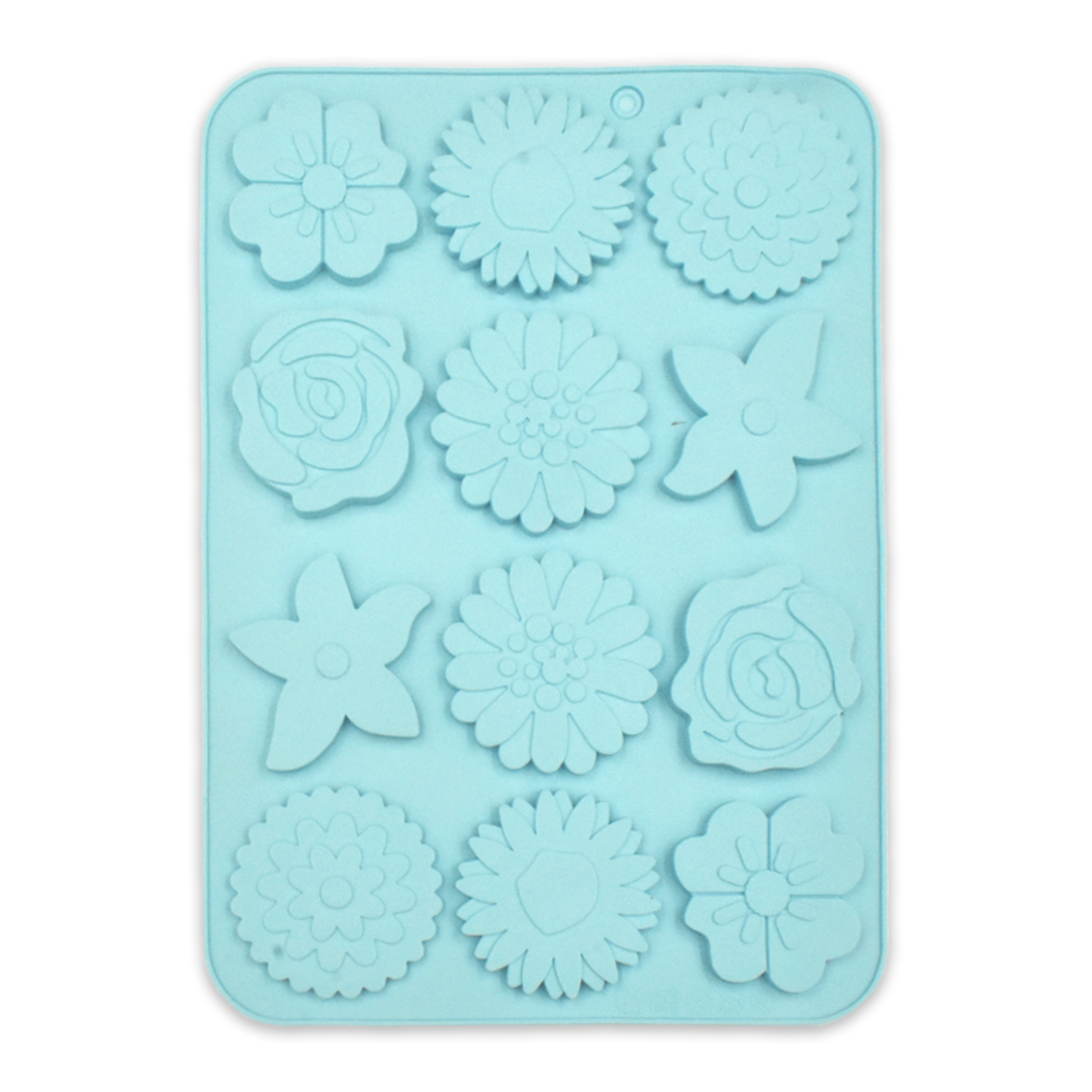 Molde Silicon Flores 12 Cavidades