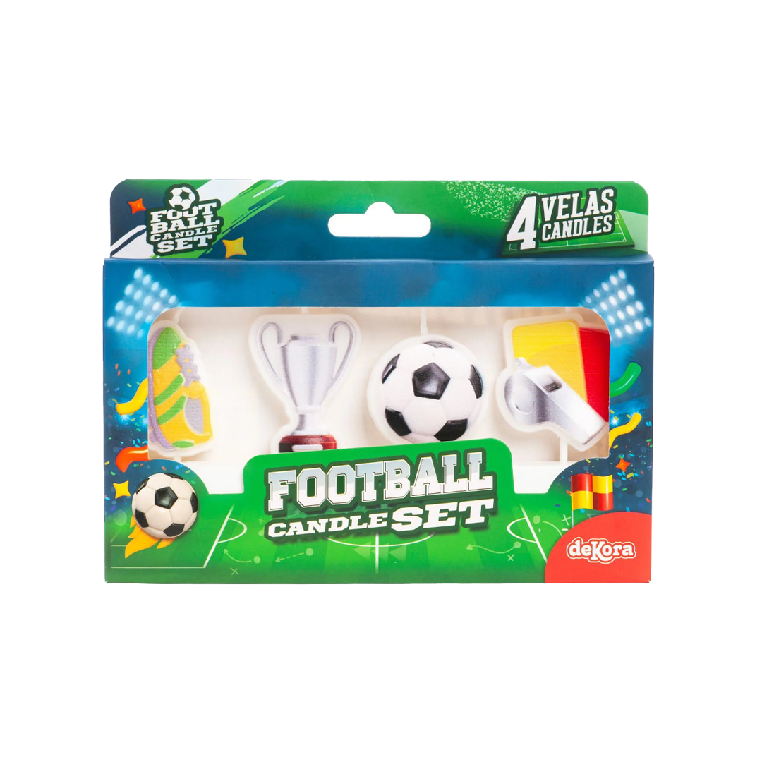 Velas De Cumpleaños Futbol 4 Modelos 8cm