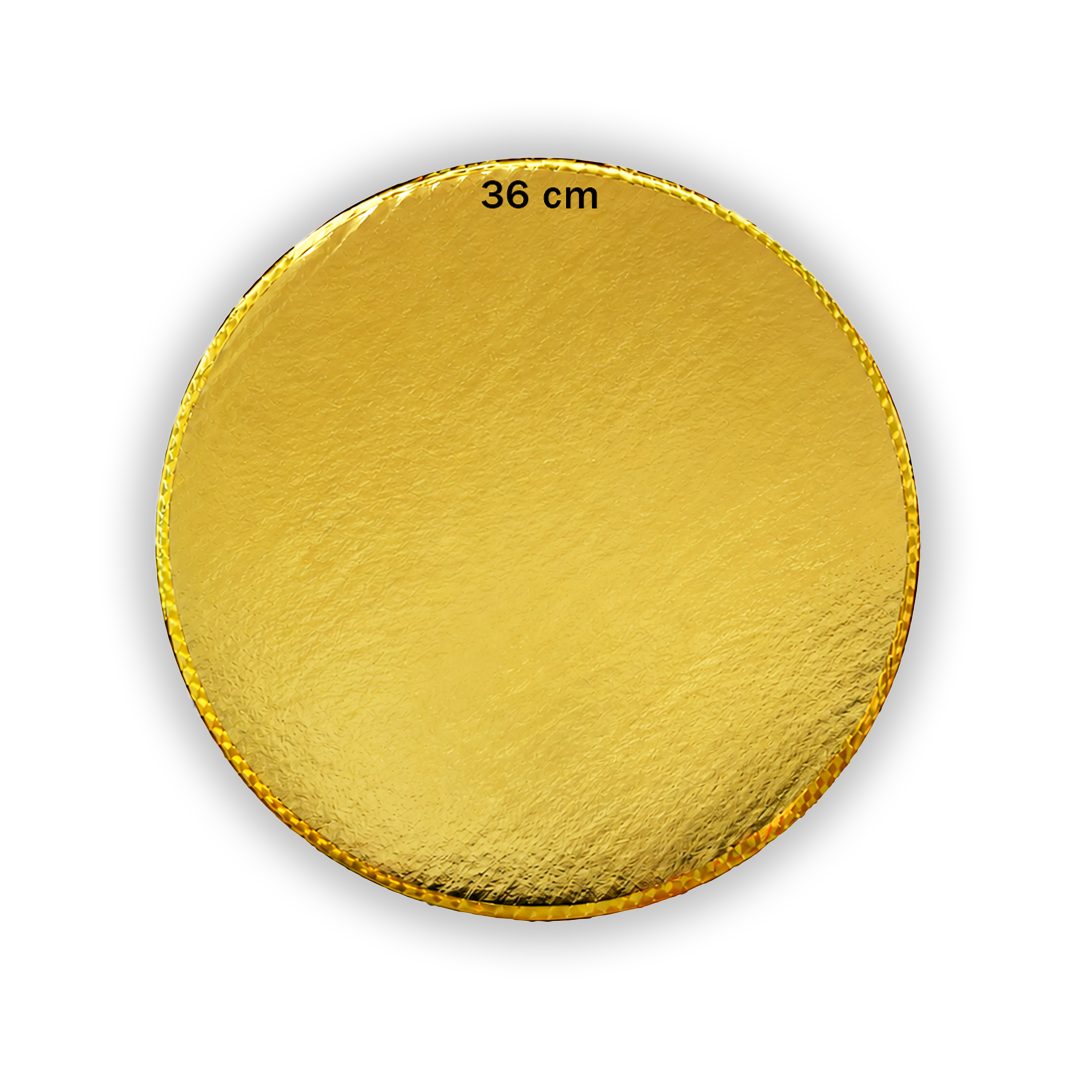 Base Decochef Carton Dorado Doble Liston 36 cm