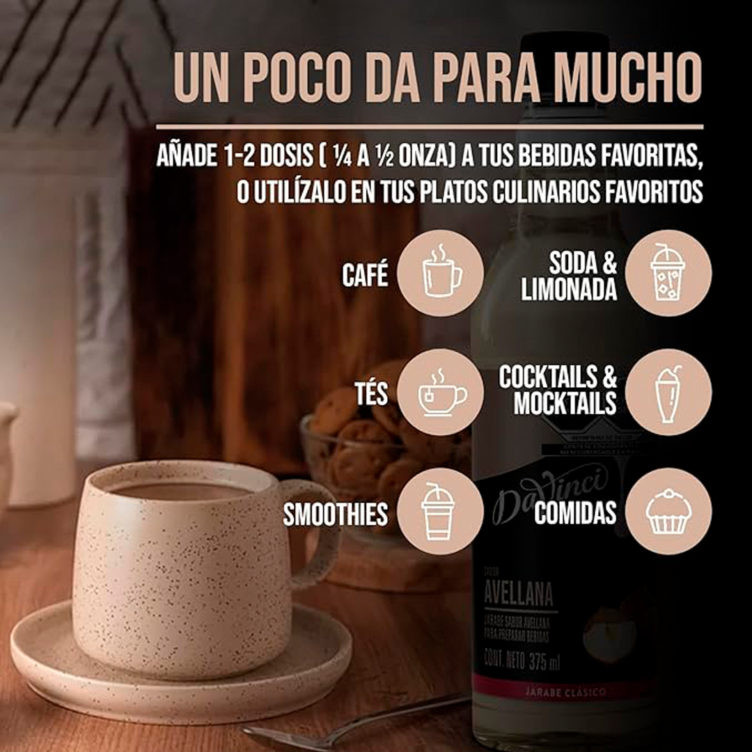 Jarabe DaVinci Avellana 375 ml