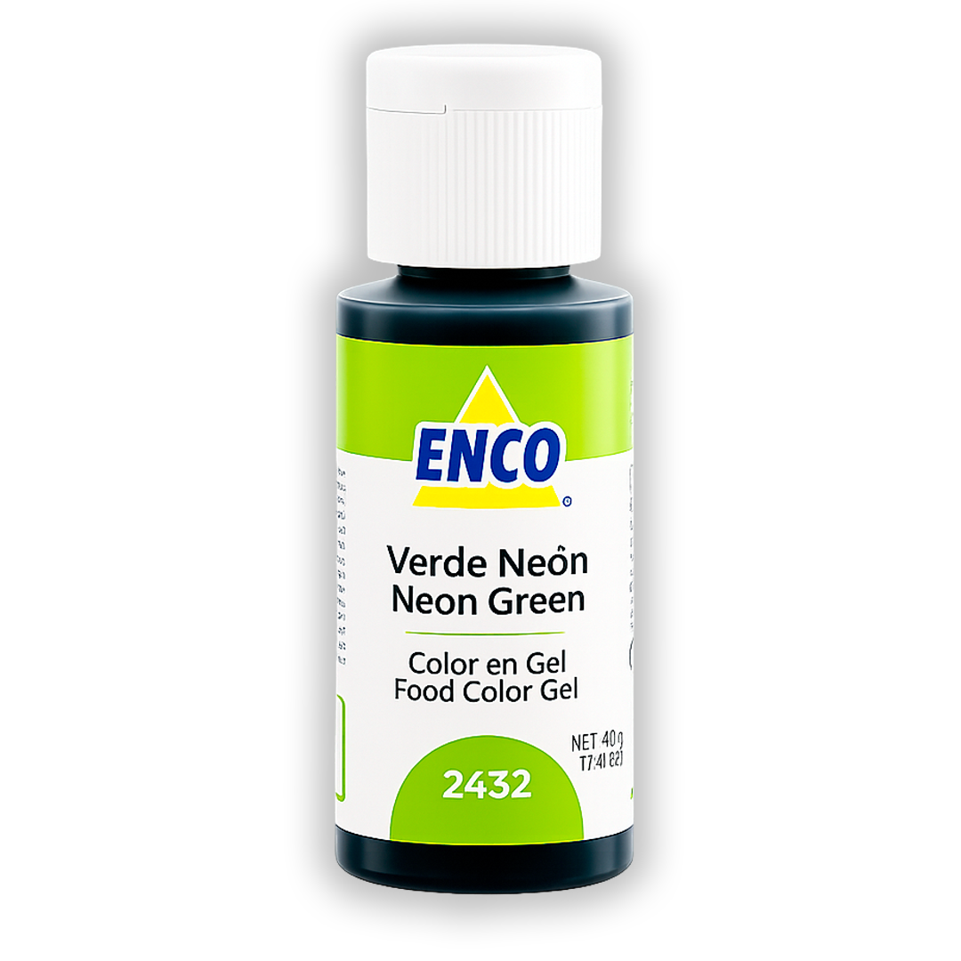 Color en Gel Verde Neon Enco 40 G