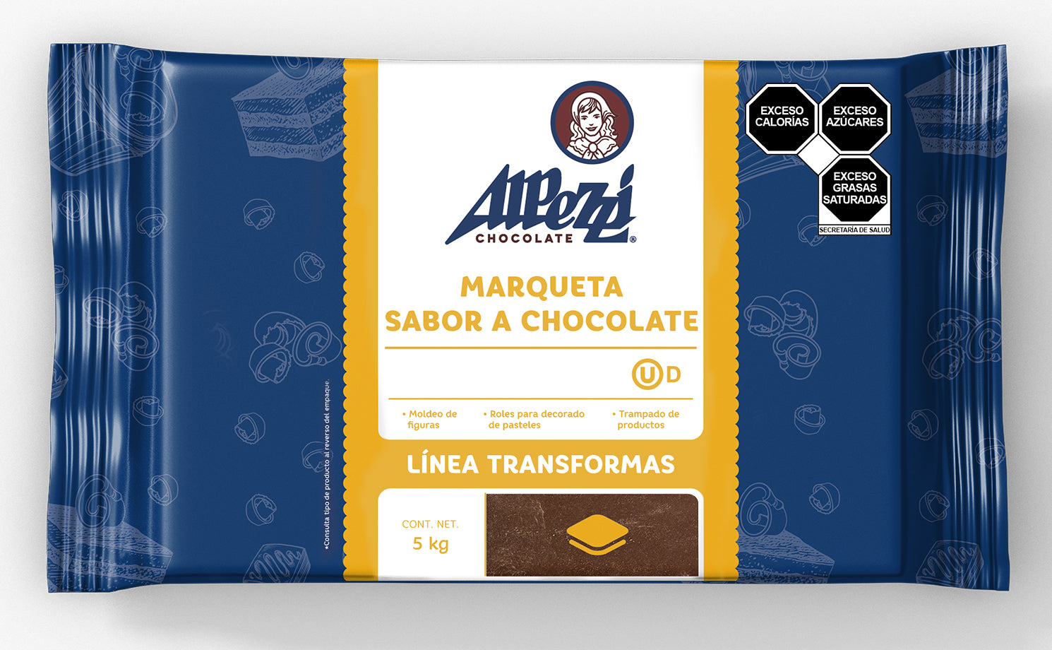 Cobertura Alpezzi Marqueta Chocolate Semiamargo 5 Kg