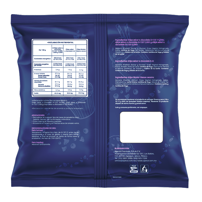 Chips Alpezzi Sabor Chocolate Semiamargo 1 kg