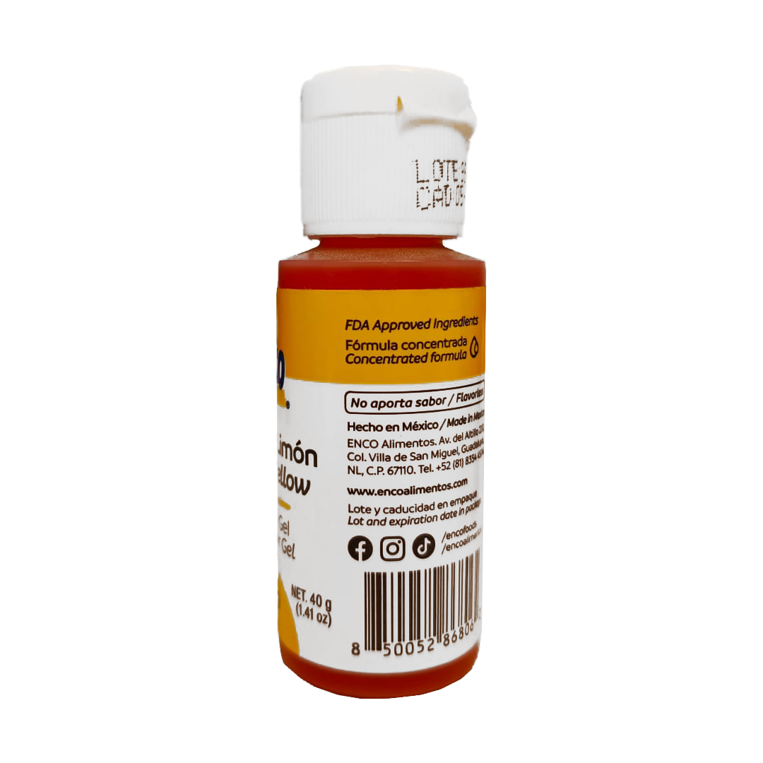 Color En Gel Amarillo Limon Enco 40 g.