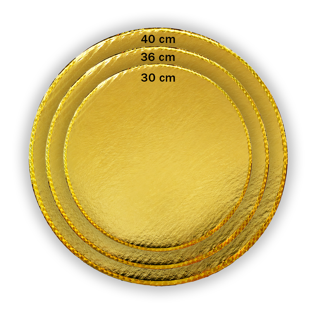 Base Decochef Carton Dorado Doble Liston 36 cm