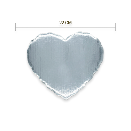 Base Carton Plata Corazon 22cm