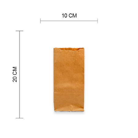 Bolsa Kraft Papel # 02 ( Paq C/100 Pzas)