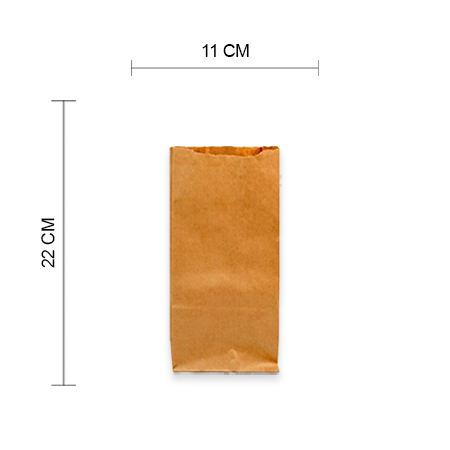 Bolsa Kraft Papel # 03 (Paq C/100 Pzas)