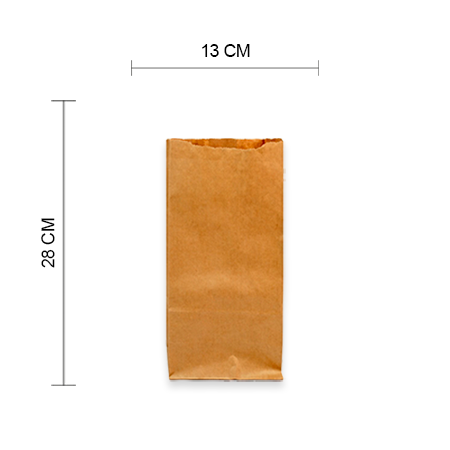 Bolsa Kraft Papel # 04 (Paq C/100 Pzas)