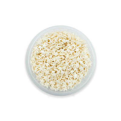 Confetti Decochef Estrella Mate Blanca 100 g
