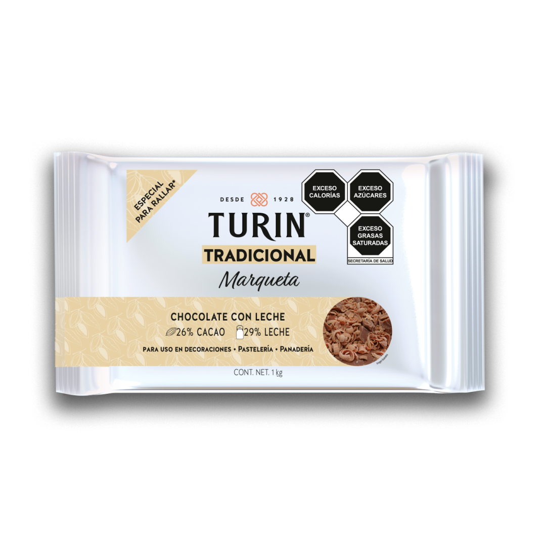 Cobertura Turin Chocolate Leche Tradicional Marqueta 1 Kg