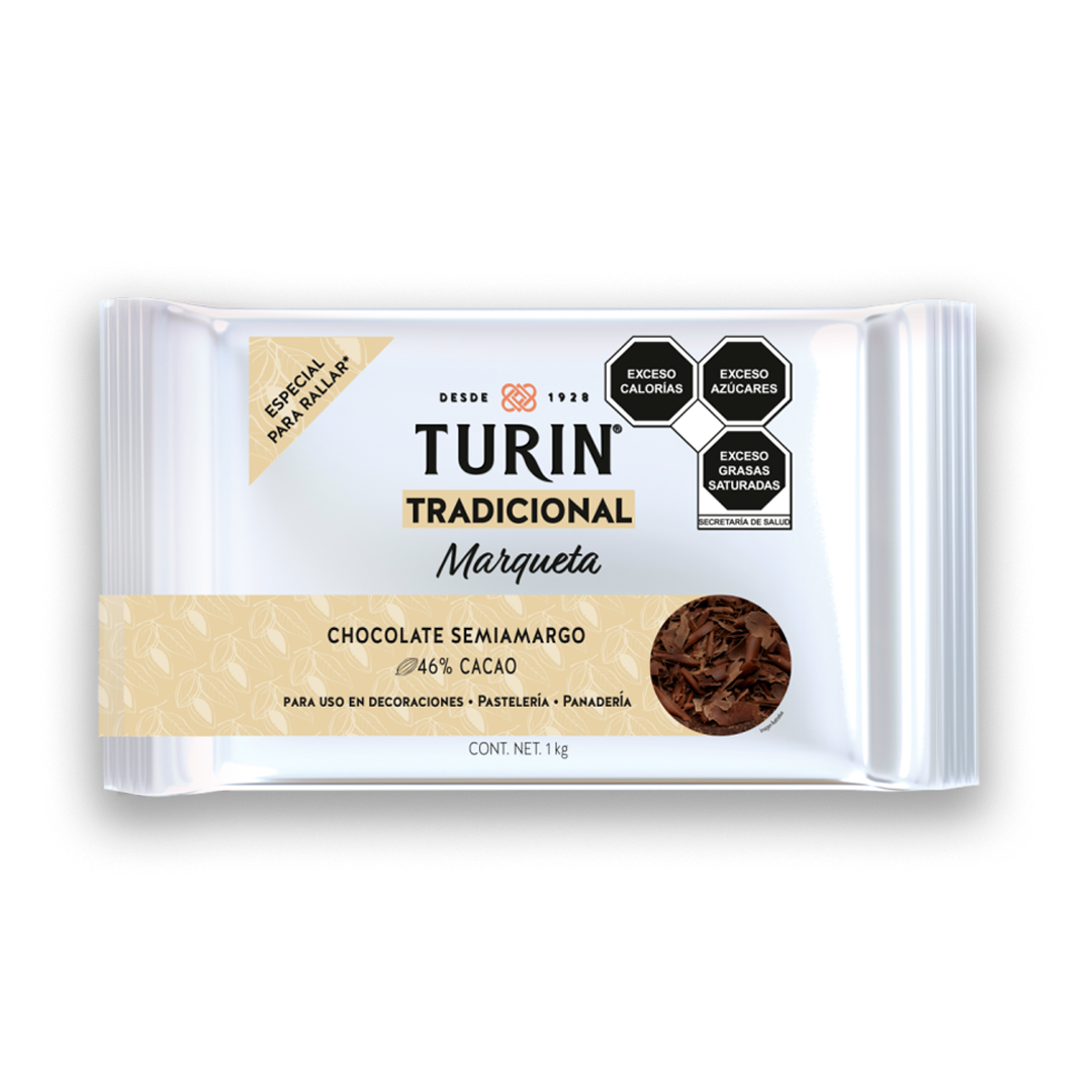 Cobertura Turin Chocolate Semiamargo Tradicional Marqueta 1 Kg