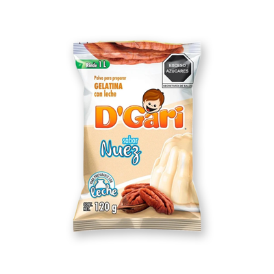 Gelatina D'Gari Leche Nuez 120 g
