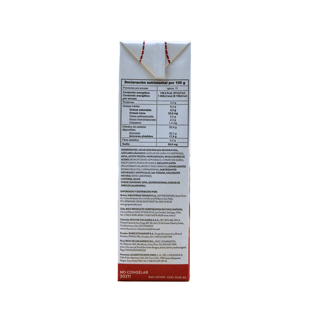 Jarabe Tres Leches Rich  Tradicional UHT 1 Lt