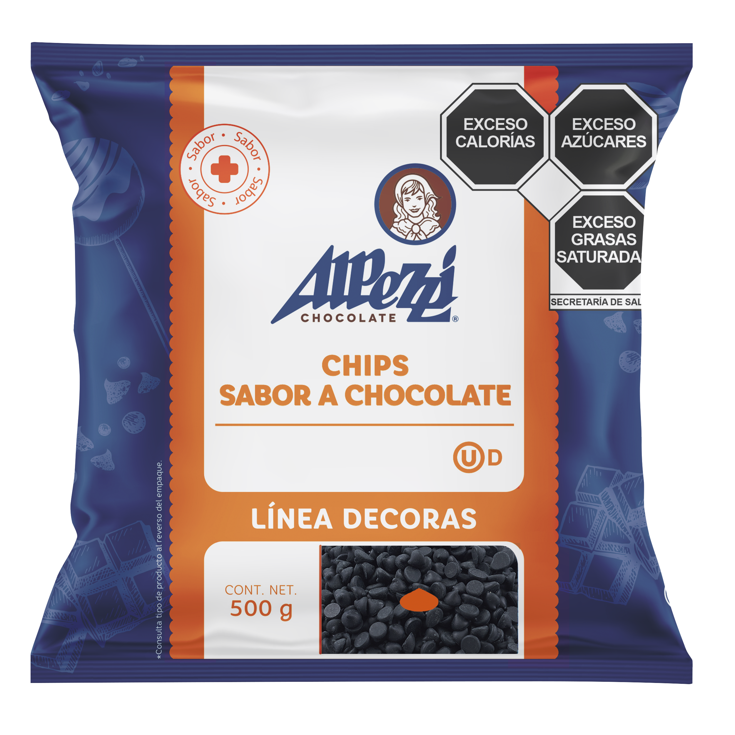 Chips Alpezzi Negro 500 g