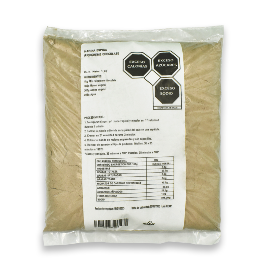 Harina La Espiga Richcreme Chocolate 1 Kg