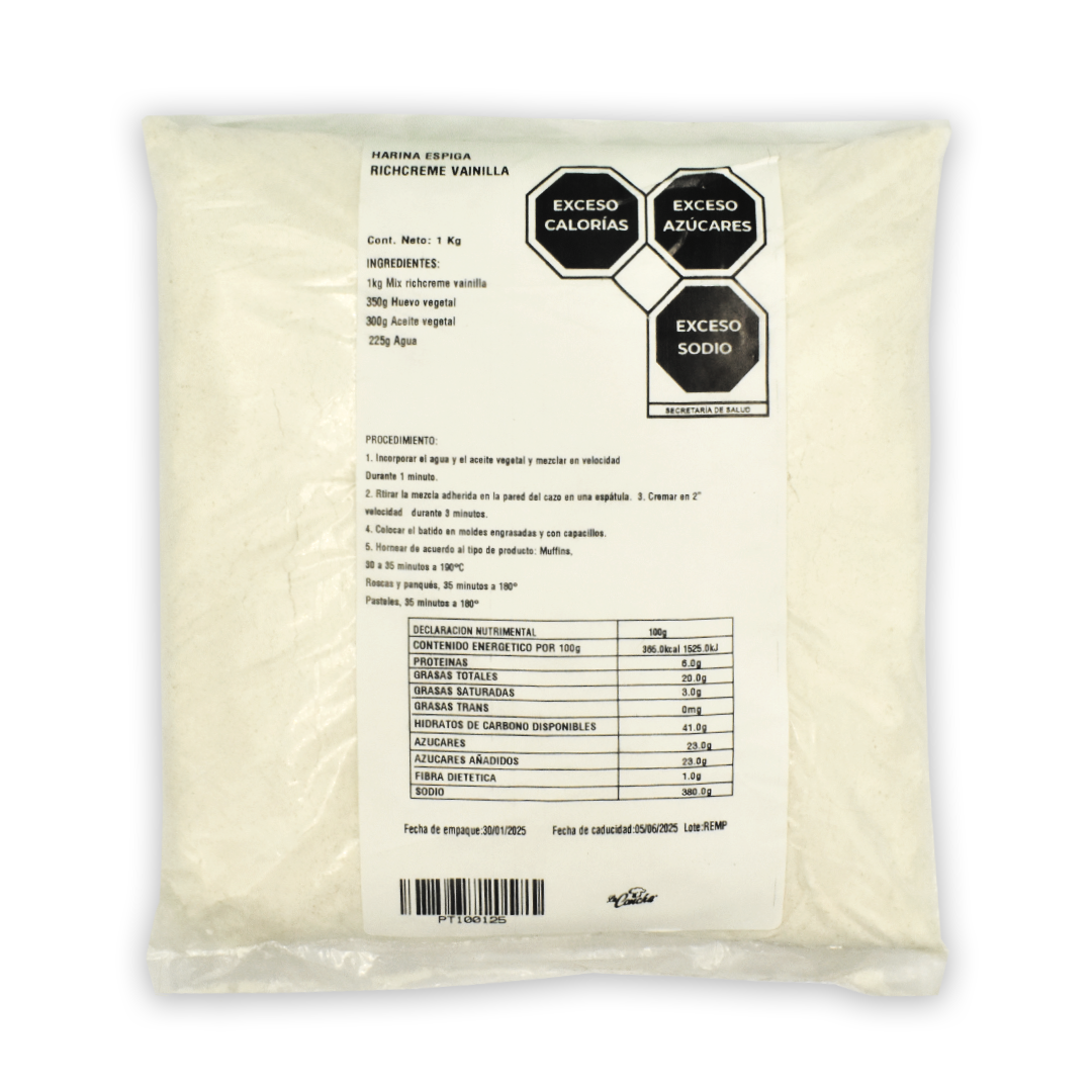 Harina La Espiga Richcreme Vainilla 1Kg