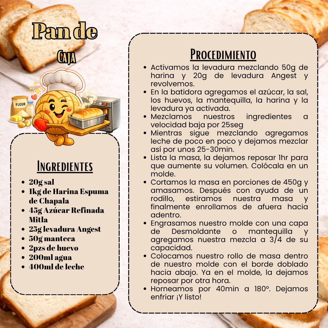 Levadura Angest Instantanea Seca Pan Dulce Dorada 454 g