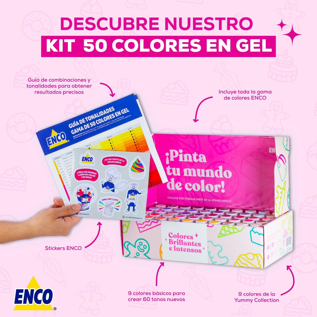 Kit de 50 colores en Gel Enco
