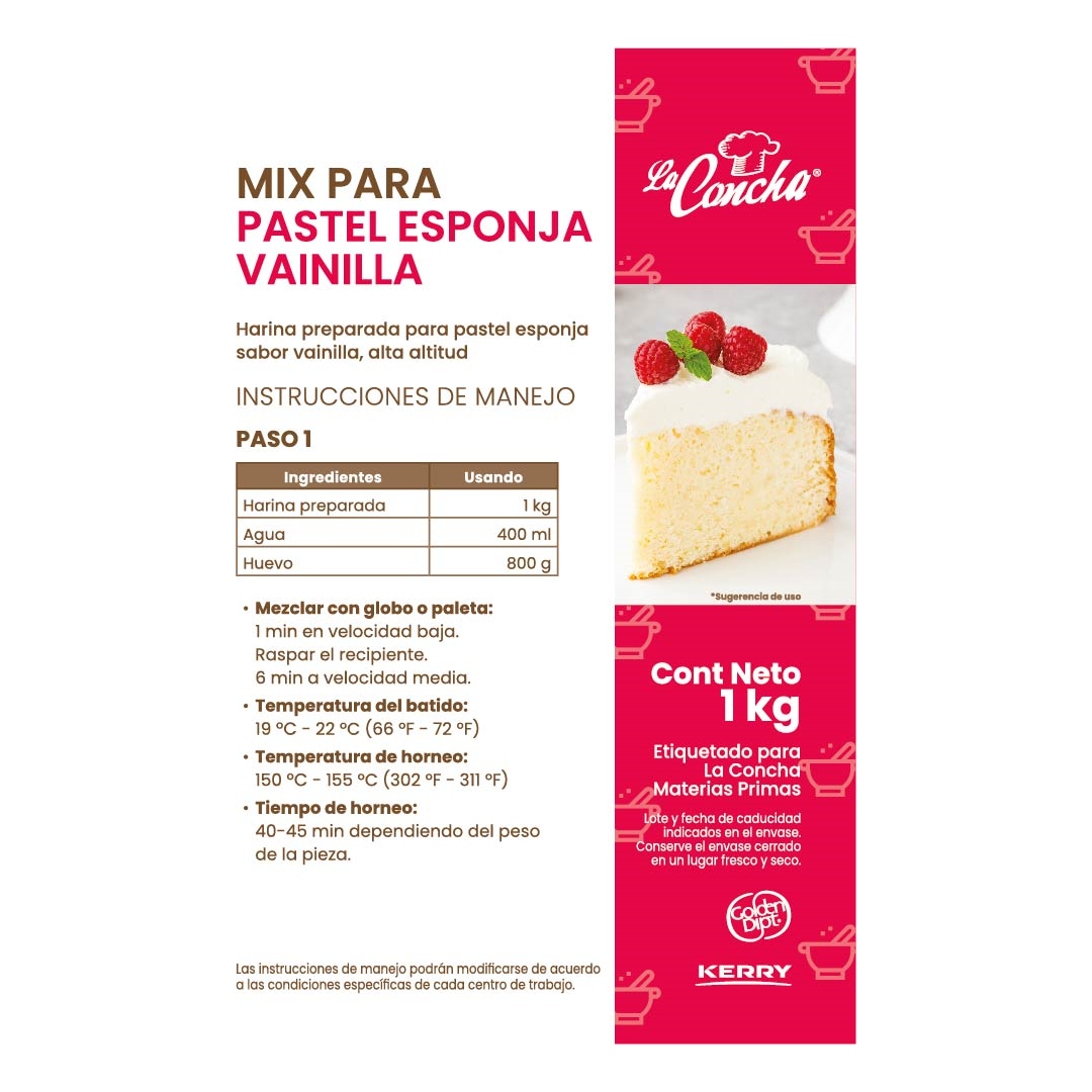 Harina Golden Dipt Super Esponja Vainilla   1 kg
